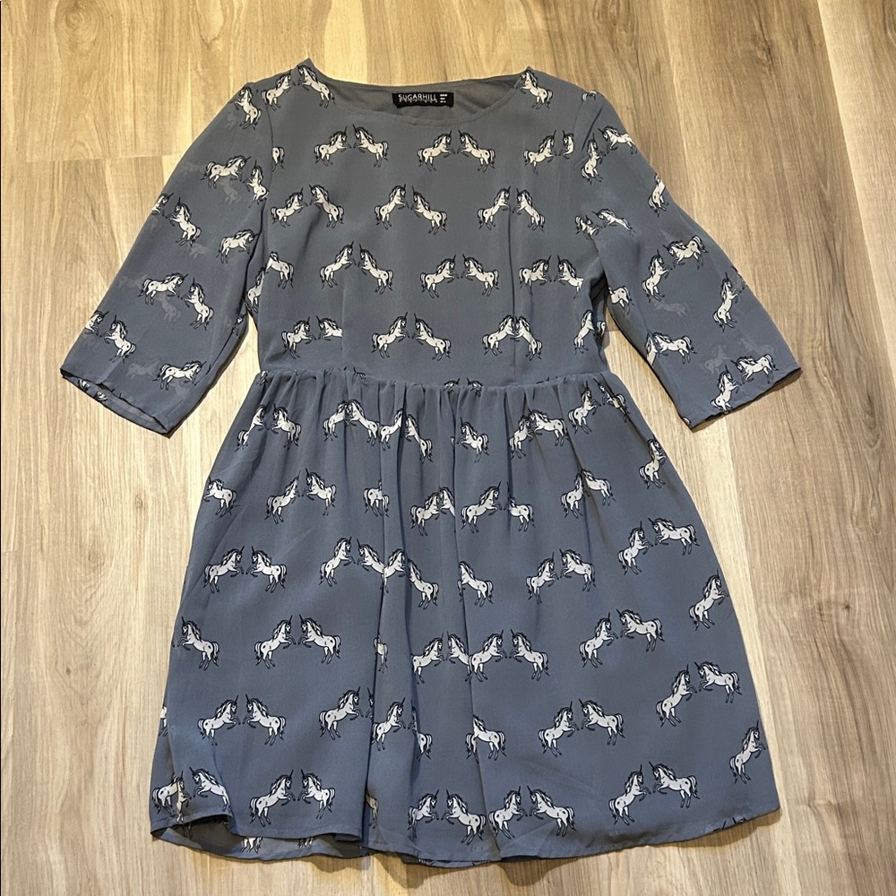 ModCloth Sugarhill Boutique Dress with Unicorn Print